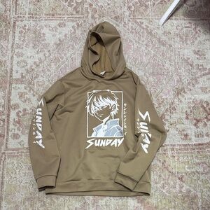 ‼️4/$30‼️ NWOT KIDS Sunday Tan Graphic Hoodie